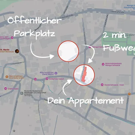 Apartment 1-2 Personen - Fahrradgarage - Kueche - Zentrum - Wlan - Klima Sankt Martin