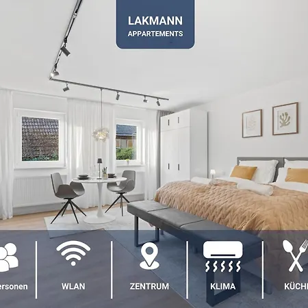 Apartment 1-2 Personen - Fahrradgarage - Kueche - Zentrum - Wlan - Klima